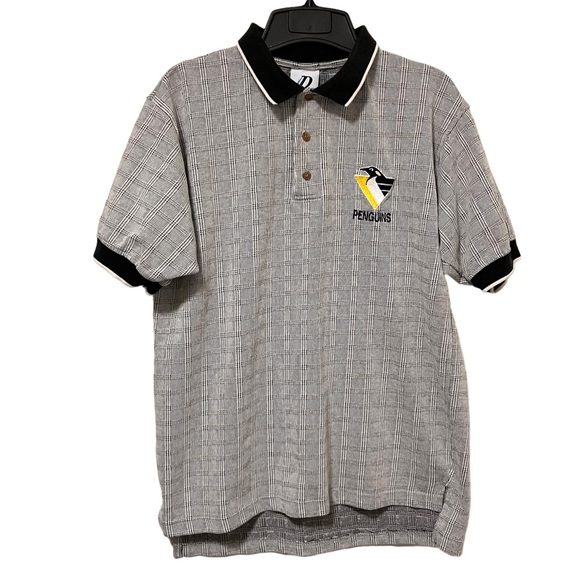 Vintage Dynasty Pittsburgh Penguins Polo Shirt - Picture 1 of 7